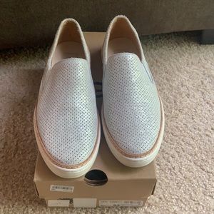Metallic silver Ugg slide-on sneakers